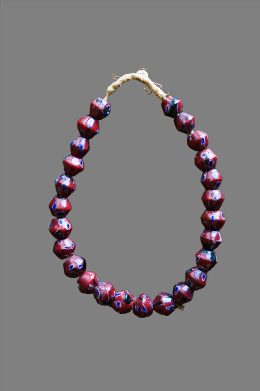 Tribal Art Trade Beads; Beads in Embellishments and Trims; Other African ; Collectors' ; Kiffa African, Glass Trade Beads Necklace