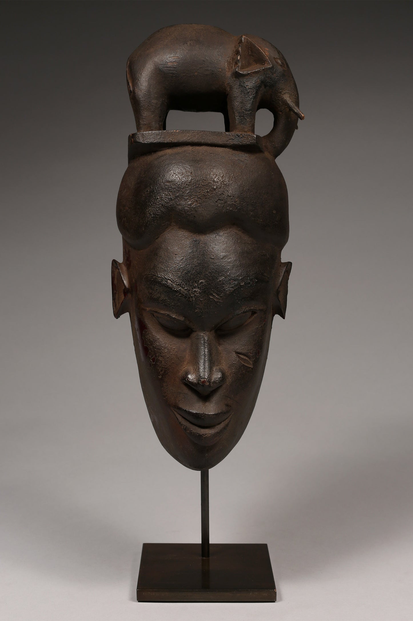 Tribal Masks; Traditional; Collection; Other African; Masks in costumes; Kpan Mask, Baule African Art, Carved Wood
