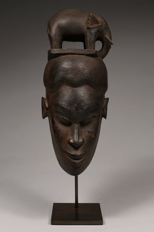 Tribal Masks; Traditional; Collection; Other African; Masks in costumes; Kpan Mask, Baule African Art, Carved Wood