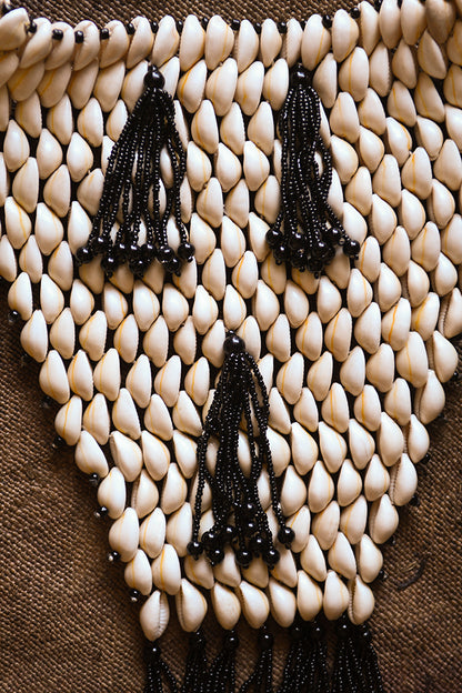 Handcrafted Art Necklaces; Handmade; Bead work Jewelry; Statement ; Other African; Craft Materials; Statement Beaded African, Cowrie Shell Jewelry Necklace