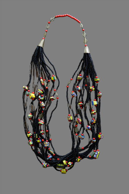 Tribal Necklaces - African Plural Art - African Art - Necklaces - Jewelry - Tribal Necklaces - African Plural Art - African Art - Necklaces - Jewelry - African Tribal Leather Necklace, Amber Pendant