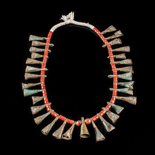 Tribal Necklaces - African Plural Art - Naga Art - Necklaces - Jewelry - Naga Bronze Beaded, Trade Beads Necklace