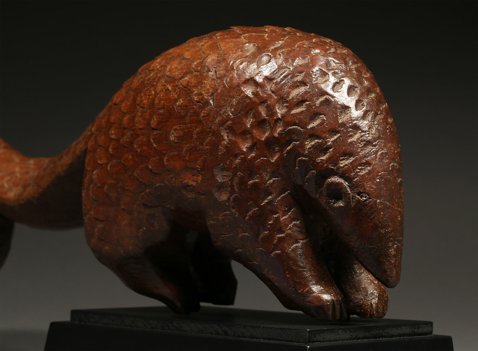 Collectibles Objects Wooden Sculptures Folk Art African Artwork African Art Traditional Art Pangolin Sculpture Yoruba Tribe Tribal Art - Objects Nigeria