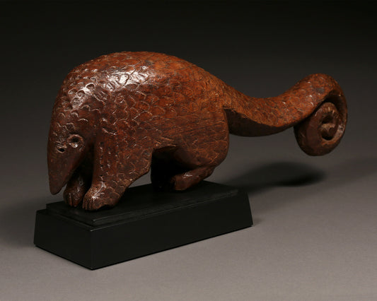 Collectibles Objects Wooden Sculptures Folk Art African Artwork African Art Traditional Art Pangolin Sculpture Yoruba Tribe Tribal Art - Objects Nigeria