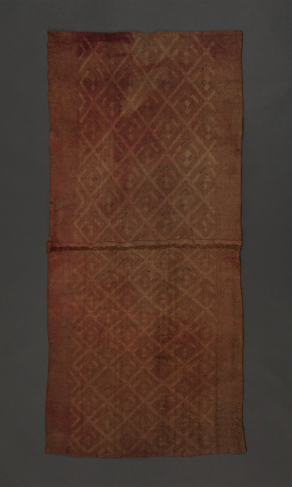 Tribal Textiles; Shoowa Overskirt, Kuba Tribe, Cut-pile embroidered raffia, African Textile Art