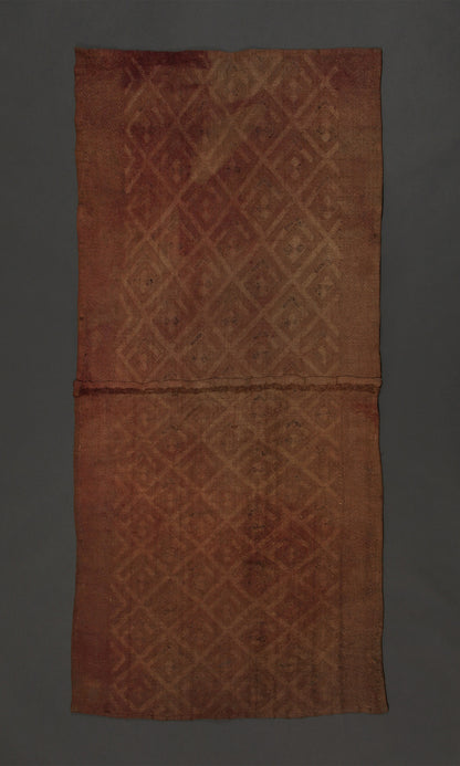 Tribal Textiles; Shoowa Overskirt, Kuba Tribe, Cut-pile embroidered raffia, African Textile Art
