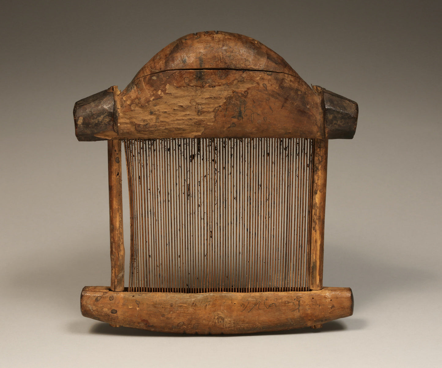 Tribal Objects; Artwork; Collection; Other African; African Weaving Loom, Carved Wood, Baule Tribe