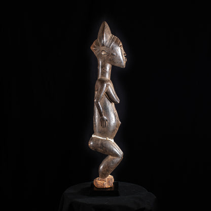  African Artwork  Wooden Sculptures  Tribal Art - Sculptures  Ivory Coast  Collectibles Sculptures Statues  Blolo Bla Figure  Baule Sculptures  African Sculptures Statues  African Art