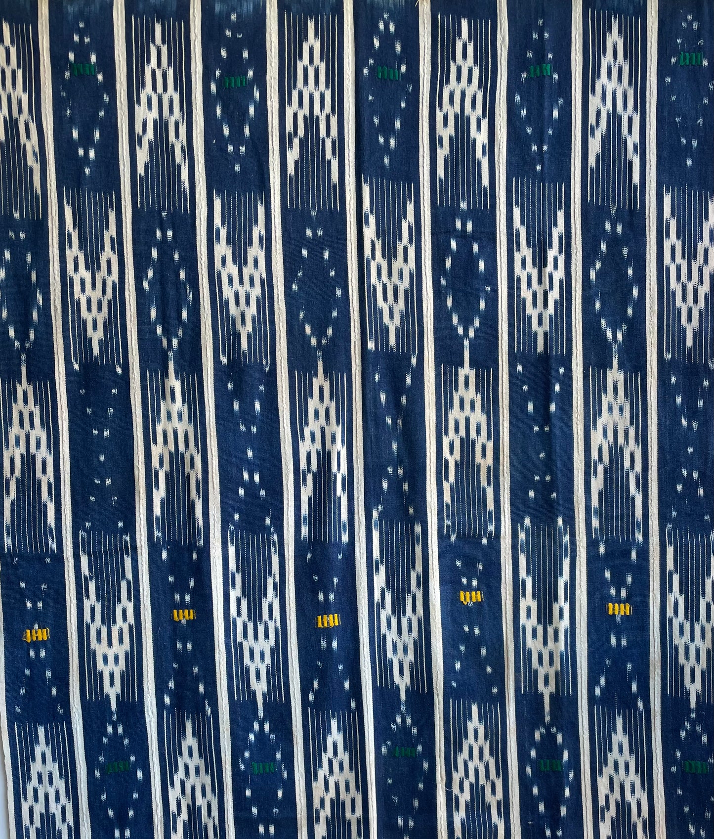 Handcrafted Textiles - Contemporary - African Art - Africa - Fabric - Vintage - Tie Dyed - Baule - Ikat - Indigo -  Cotton - Used - Home Decor - Living - Upholstery - Clothes Making