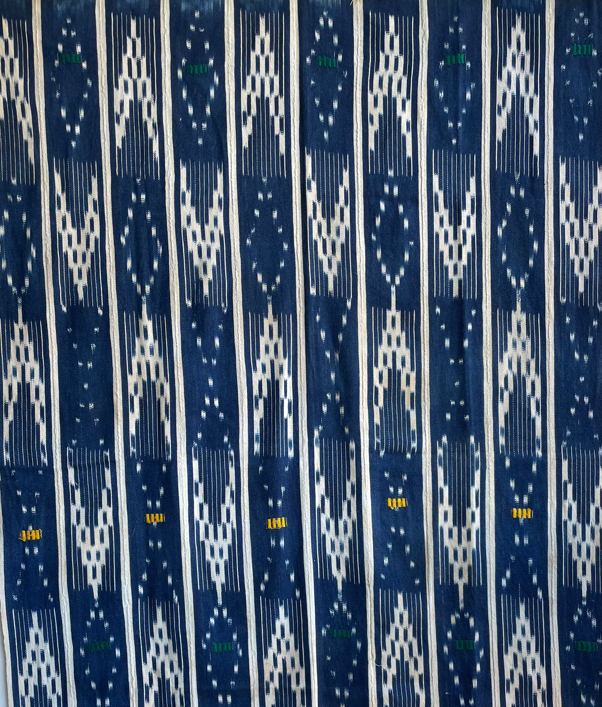 Handcrafted Textiles - Contemporary - African Art - Africa - Fabric - Vintage - Tie Dyed - Baule - Ikat - Indigo -  Cotton - Used - Home Decor - Living - Upholstery - Clothes Making