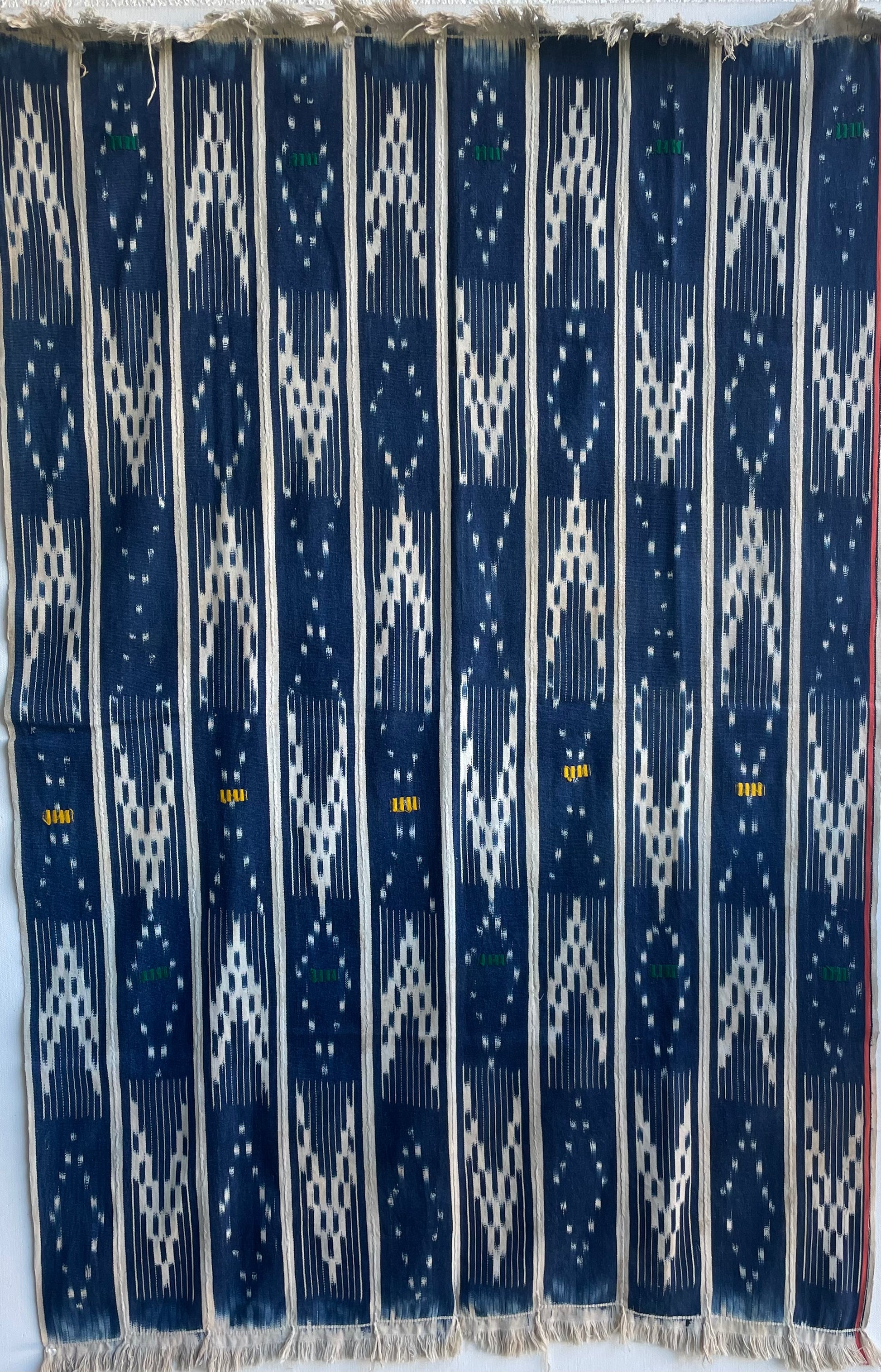 Handcrafted Textiles - Contemporary - African Art - Africa - Fabric - Vintage - Tie Dyed - Baule - Ikat - Indigo -  Cotton - Used - Home Decor - Living - Upholstery - Clothes Making