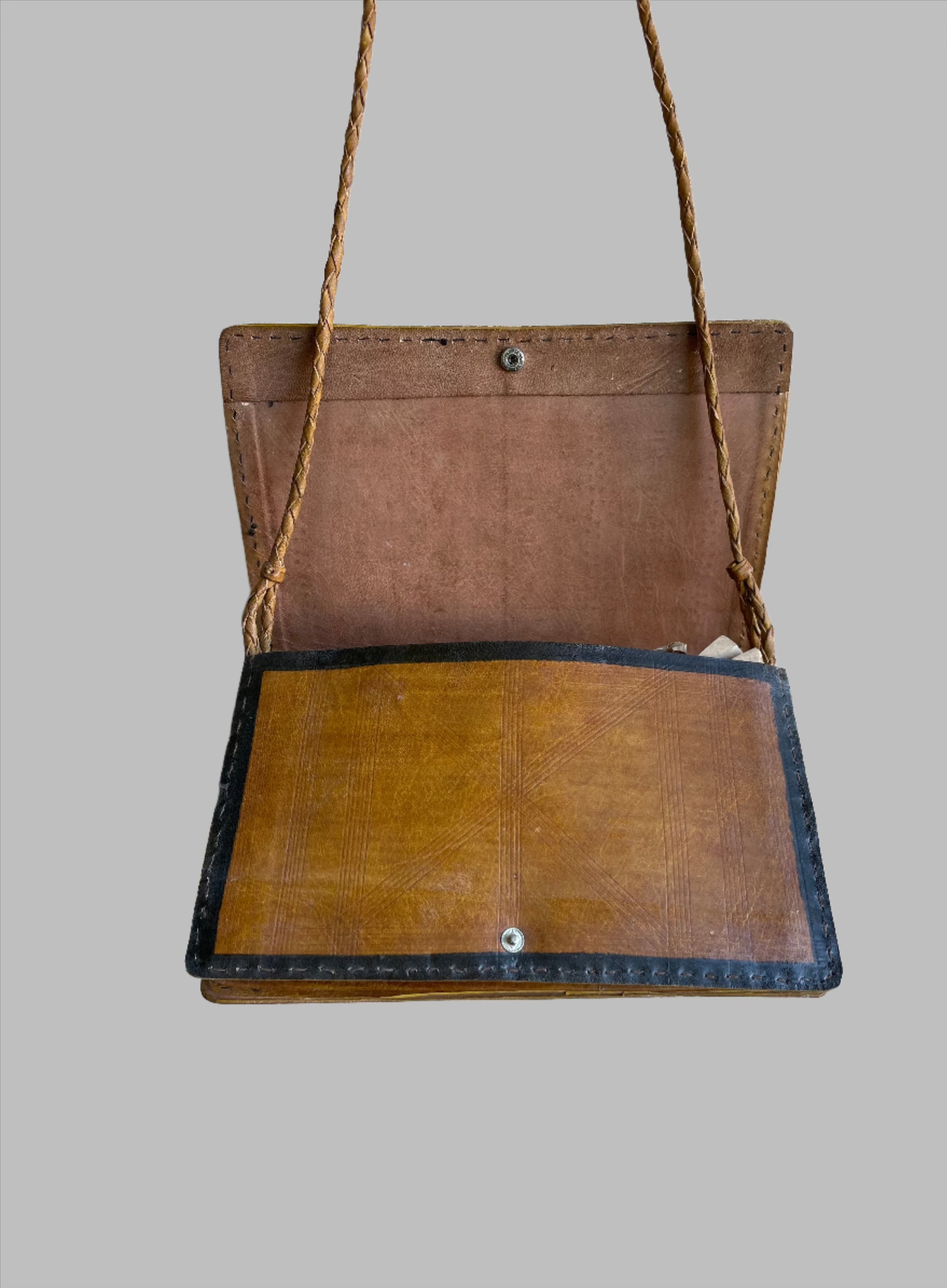 Handcrafted Bags - African Plural Art - Bags- African Art - Handbags - Wallets - Cases - Shoulder Leather Clutch Bag, Crafted Tribal African Pattern, Handbag